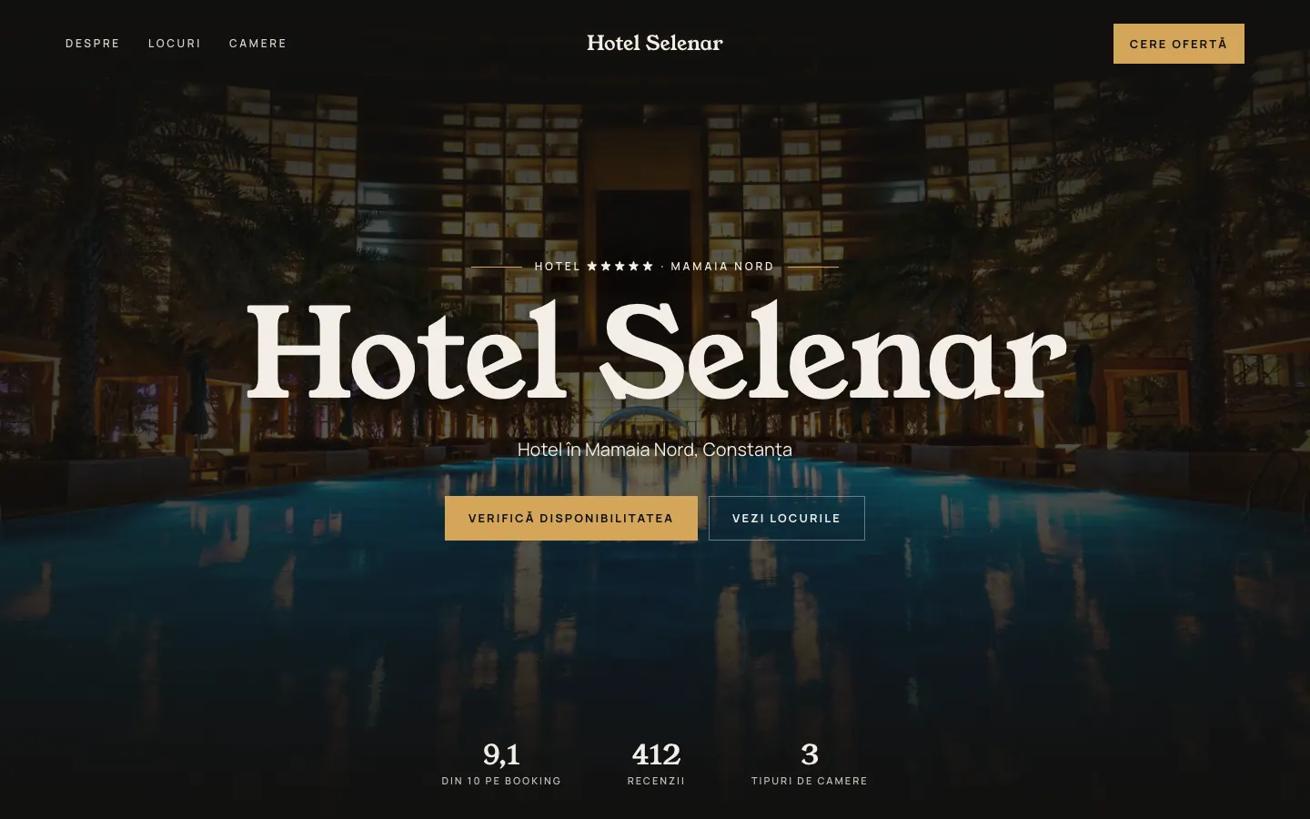 Site în designul Nocturn